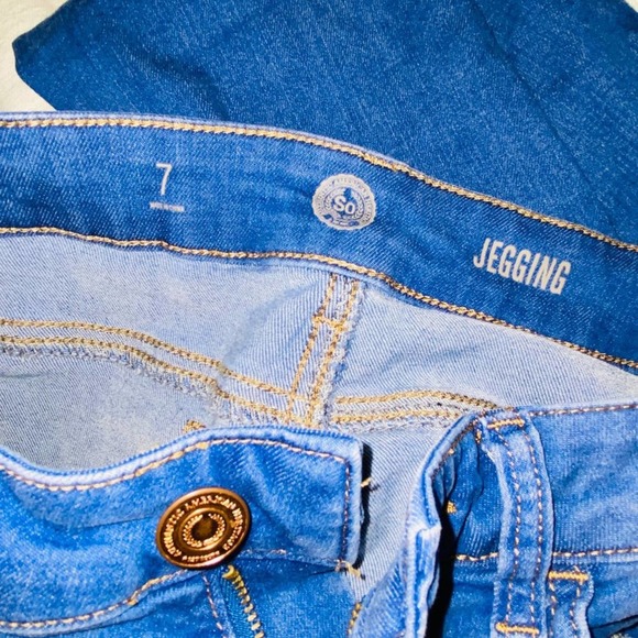 SO Faux Pocket Front High Rise Jegging Mid Wash 7 - Picture 5 of 5